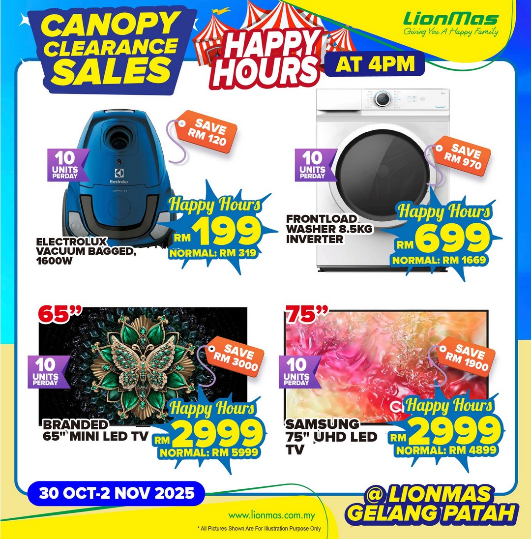 Lionmas-Furnishers-Malaysia-Year-End-Clearance-Sale-5 30 October – 9 November 2025: Lionmas Furnishers Malaysia Year-End Clearance Sale with Up to 80% OFF on Electrical and Home Appliances