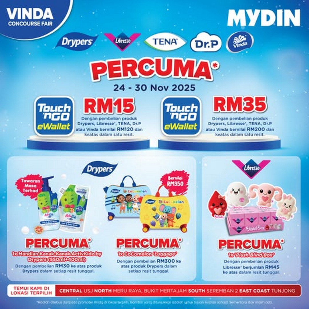 MYDIN-Malaysia-Gift-With-Purchase-Promotion 24–30 November 2025: MYDIN Malaysia Gift-With-Purchase Promotion: Exclusive Freebies Including Touch ‘n Go RM35 Pin, Limited-Time Reward Event at Selected MYDIN Stores