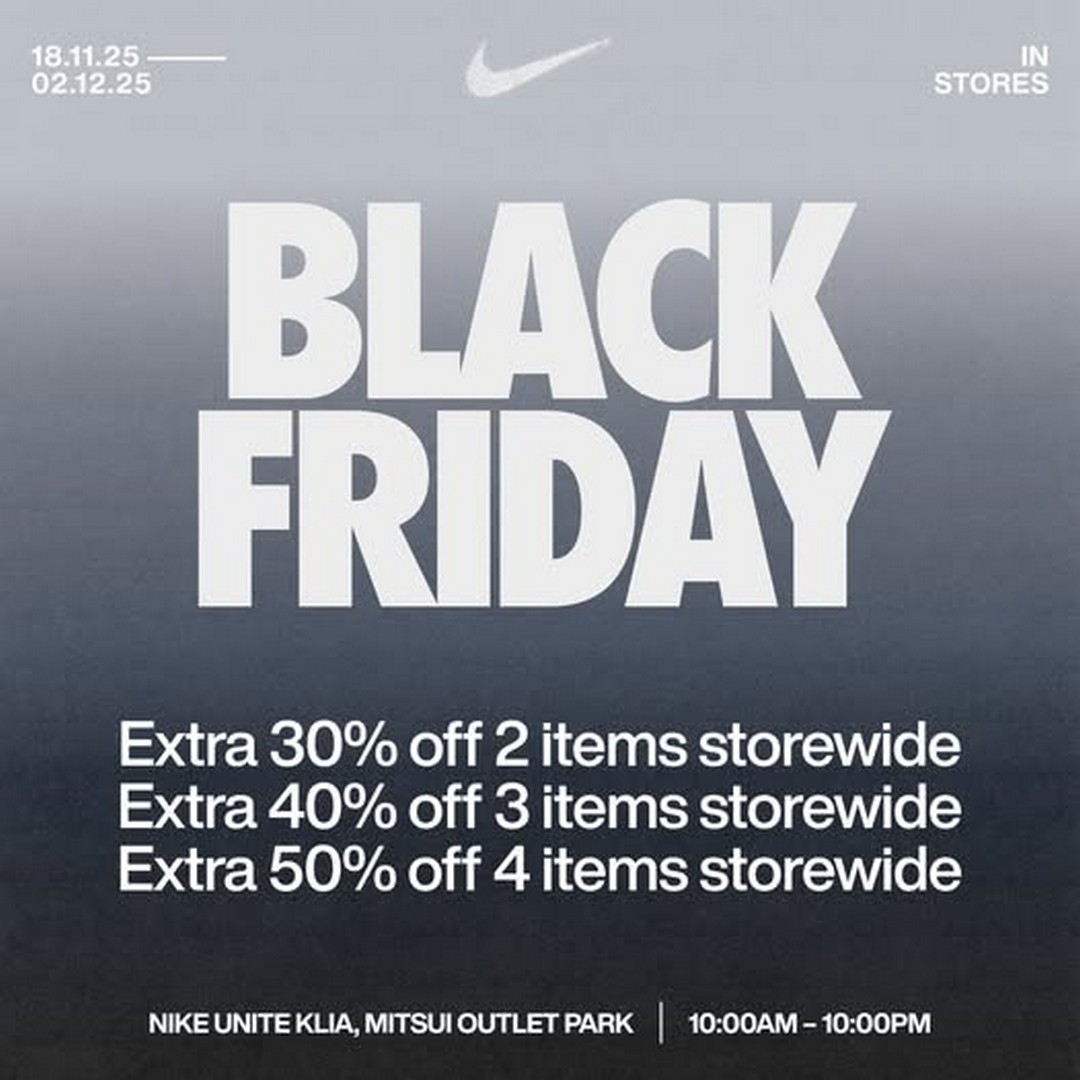 Nike-Unite-KLIA-Black-Friday-Sale 18 November–2 December 2025: Nike Unite KLIA: Black Friday Sale with Extra Discounts Storewide