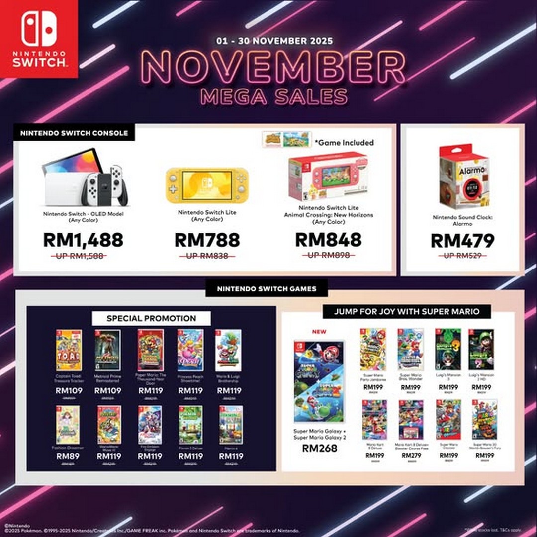 Nojima-Malaysia-November-Mega-Sales-2 1–30 November 2025: Nojima Malaysia: November Mega Sales – Level Up Your Gaming Experience with the Biggest Nintendo Deals of the Year | Sale Event at LaLaport BBCC