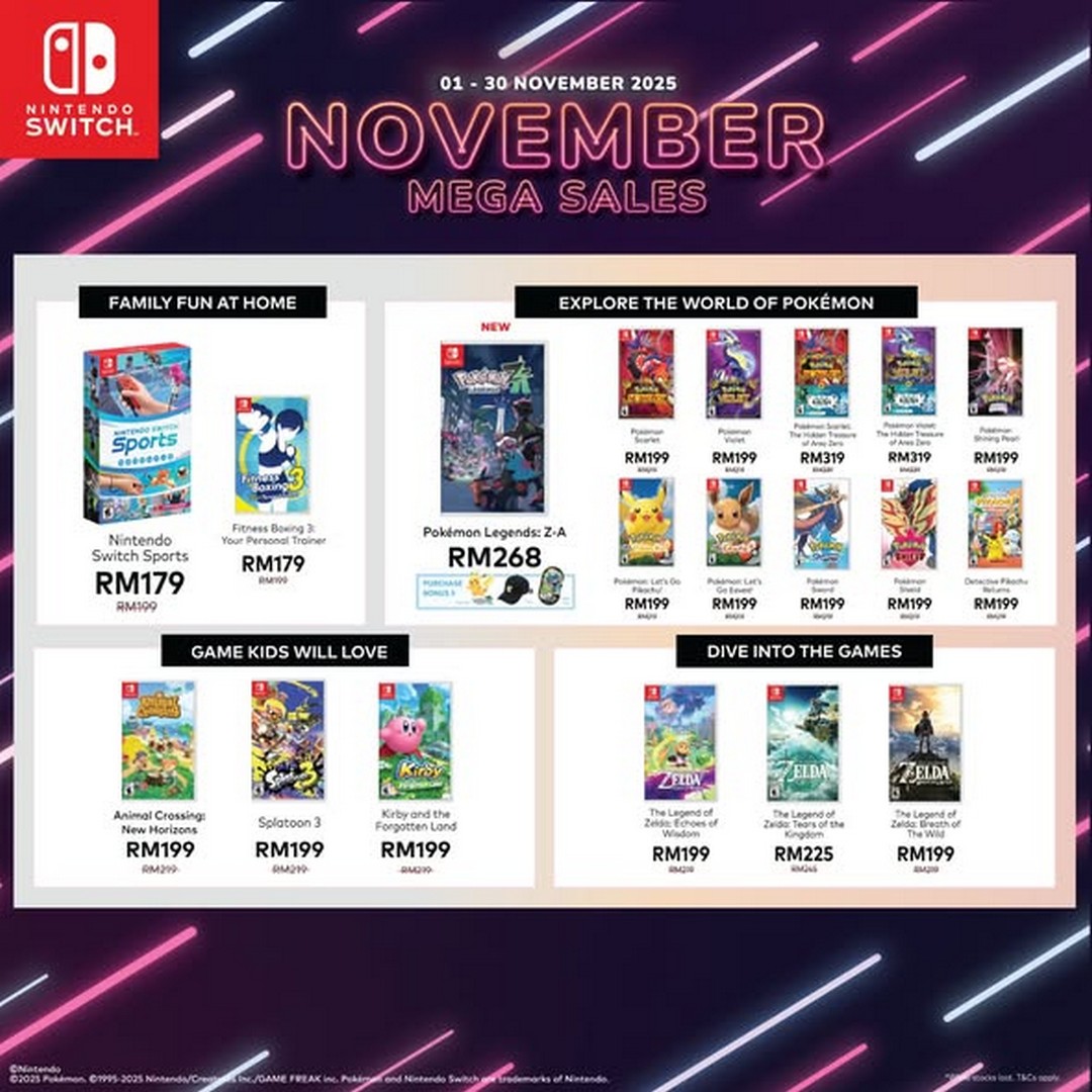 Nojima-Malaysia-November-Mega-Sales-3 1–30 November 2025: Nojima Malaysia: November Mega Sales – Level Up Your Gaming Experience with the Biggest Nintendo Deals of the Year | Sale Event at LaLaport BBCC