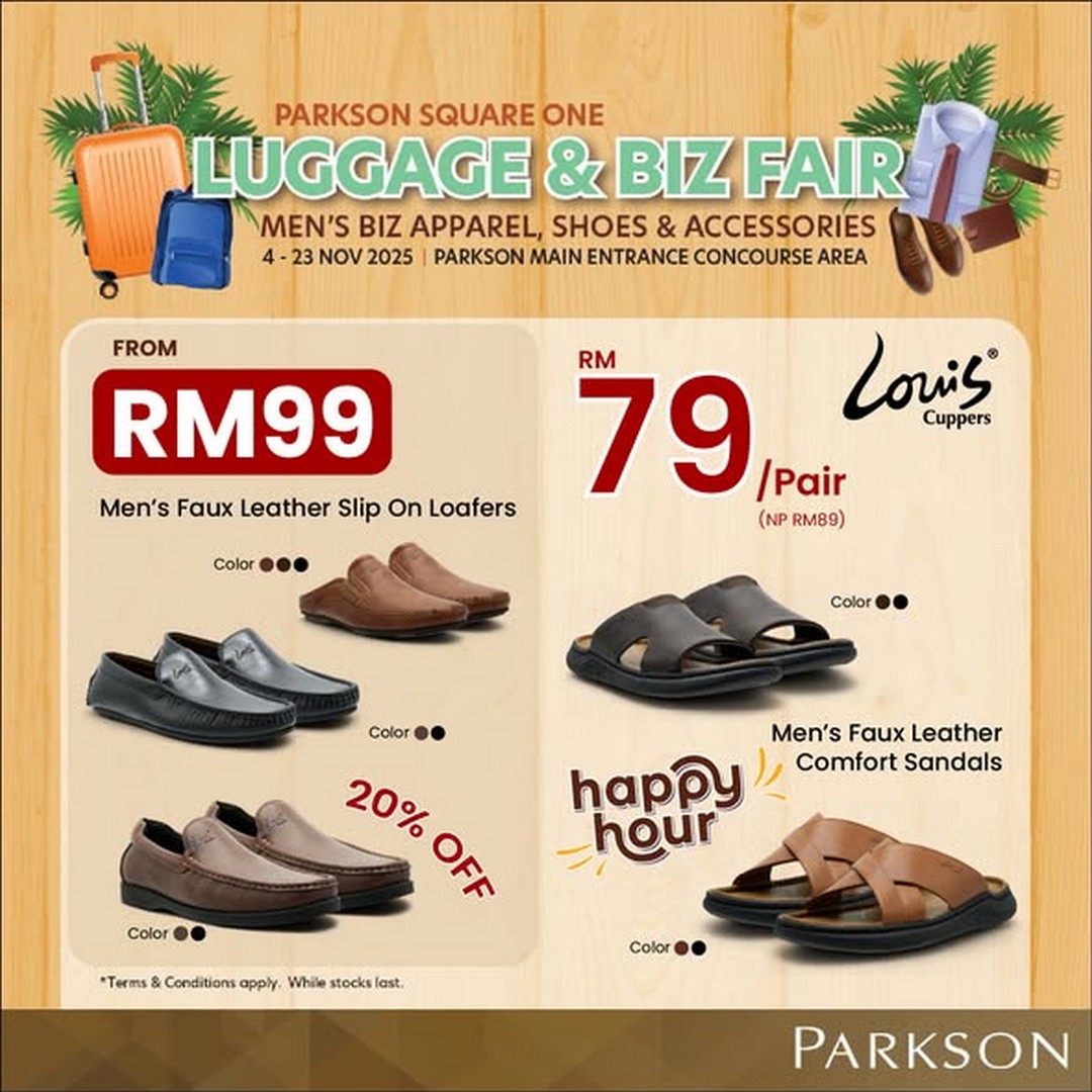 Parkson-Malaysia-Luggage-Mens-Biz-Apparel-Shoes-Accessories-Sale-3 4–23 November 2025: Parkson Malaysia Luggage, Men’s Biz Apparel, Shoes & Accessories Sale at Parkson Square One