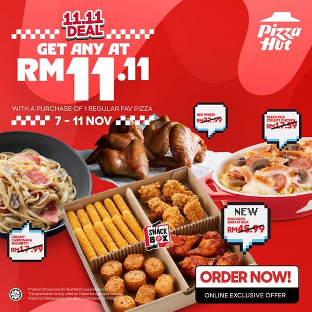 Pizza-Hut-RM11.11-Deal 7-11 November 2025: Pizza Hut RM11.11 Deal: Online Promotion for Pizza Lovers