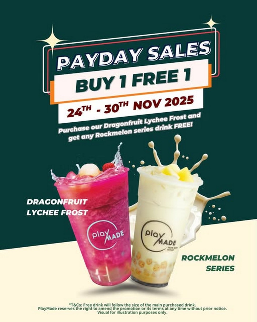 PlayMade-Malaysia-Buy-Dragonfruit-Lychee-Frost 24-30 November 2025: PlayMade Malaysia: Buy Dragonfruit Lychee Frost, Get Free Rockmelon Series Drink Promotion