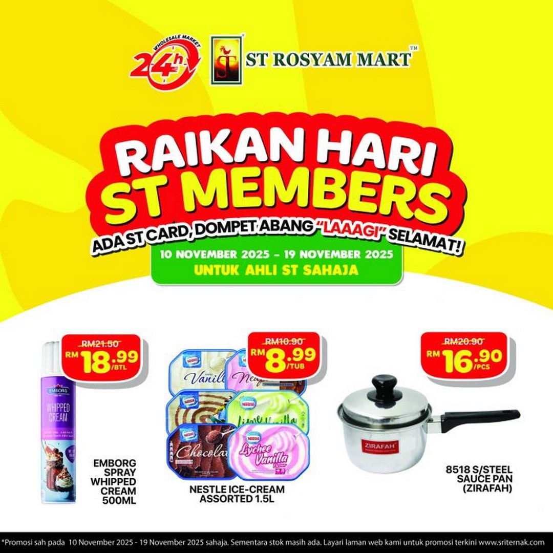 ST-Rosyam-Mart-Exclusive-Member-Promotion-3 10-19 November 2025: ST Rosyam Mart: Exclusive Member Promotion on Groceries and Essentials