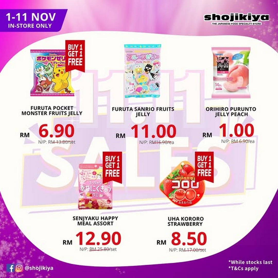 Shojikiya-Singapore-Exciting-11.11-Japanese-Snacks-Sale-2 5-11 November 2025: Shojikiya Singapore: Exciting 11.11 Japanese Snacks Sale
