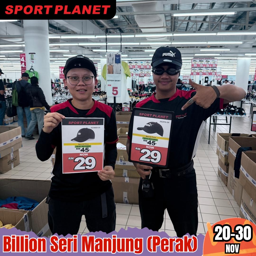 Sport-Planet-Malaysia-Massive-Warehouse-Sale-6 20–30 November 2025: Sport Planet Malaysia: Massive Warehouse Sale in Seri Manjung with Up to 80% OFF
