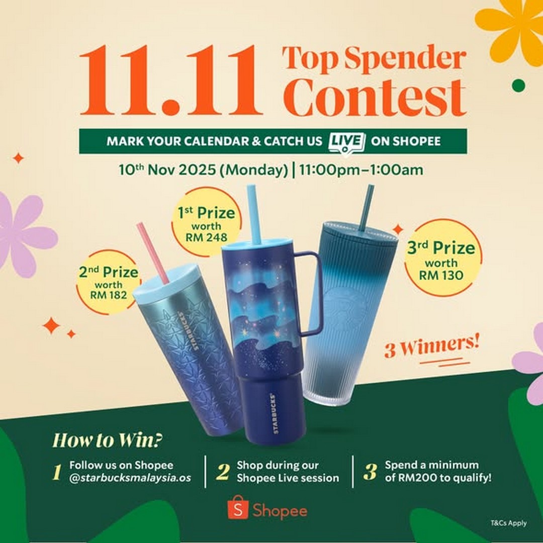 Starbucks-Malaysia-11.11-Exclusive-Deals 10 November 2025: Starbucks Malaysia 11.11 Exclusive Deals: Promotion on Lazada, Shopee & TikTok Shop