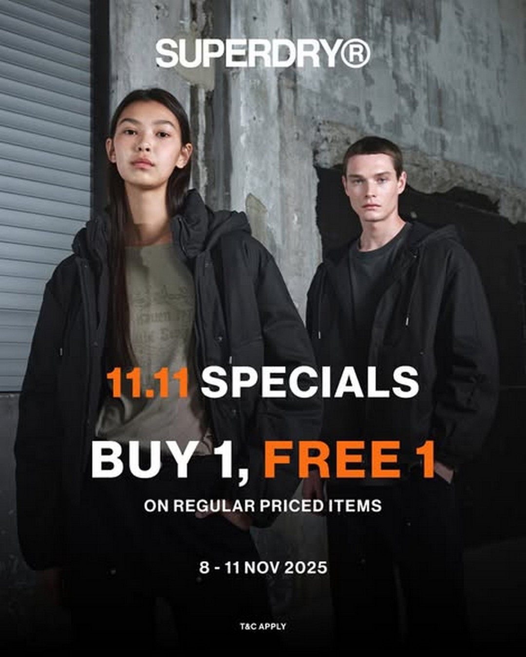 Superdry-Malaysia-Buy-1-Free-1-and-Up-to-70-OFF 8–11 November 2025: Superdry Malaysia Buy 1 Free 1 and Up to 70% OFF + Extra 20% Promotion
