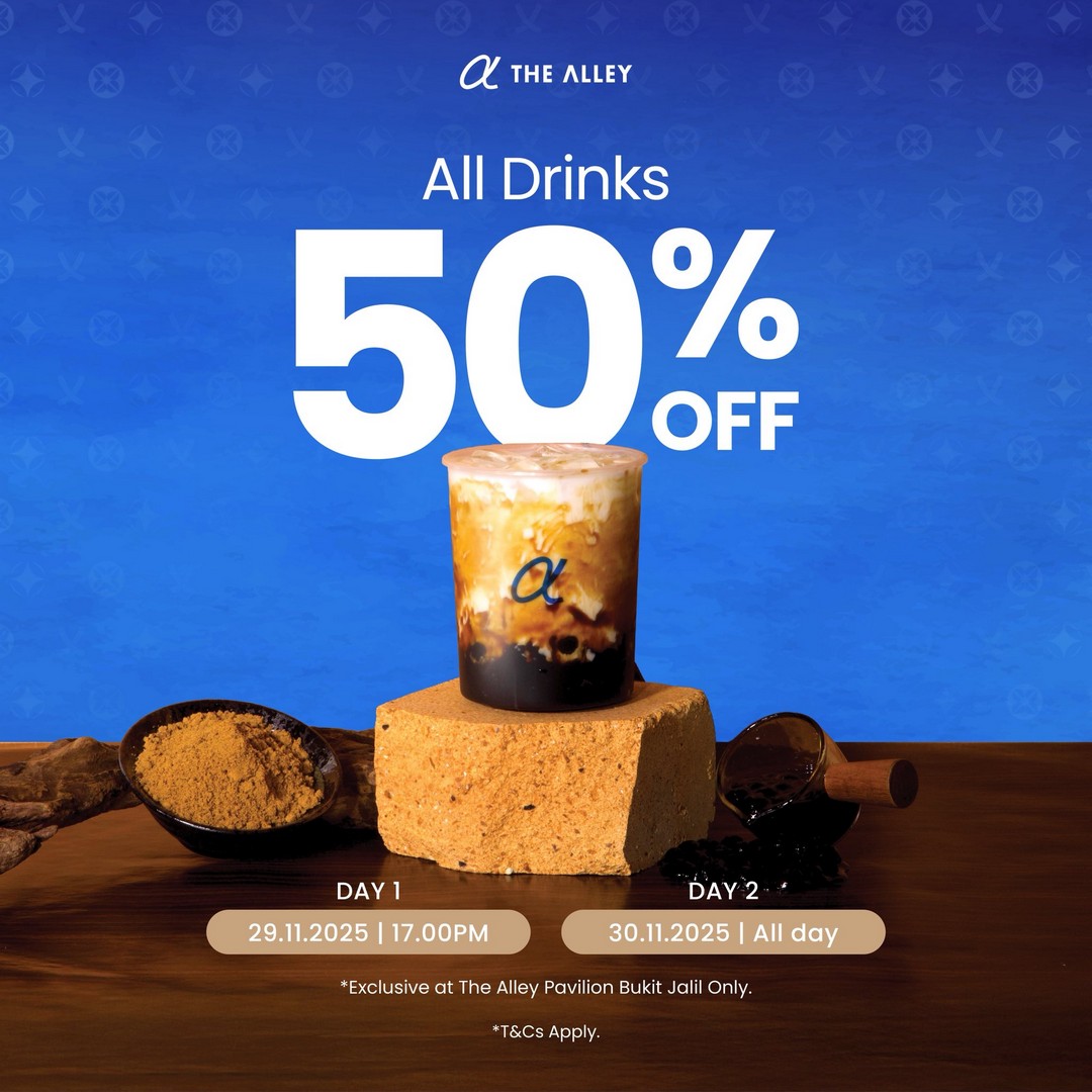 The-Alley-Malaysia-Dessert-Concept-Store-Opening-Promotion-4 29 November–5 December 2025: The Alley Malaysia Dessert Concept Store Opening Promotion at Pavilion Bukit Jalil: Free Drinks, 50% OFF Deals and Opening Week Offers