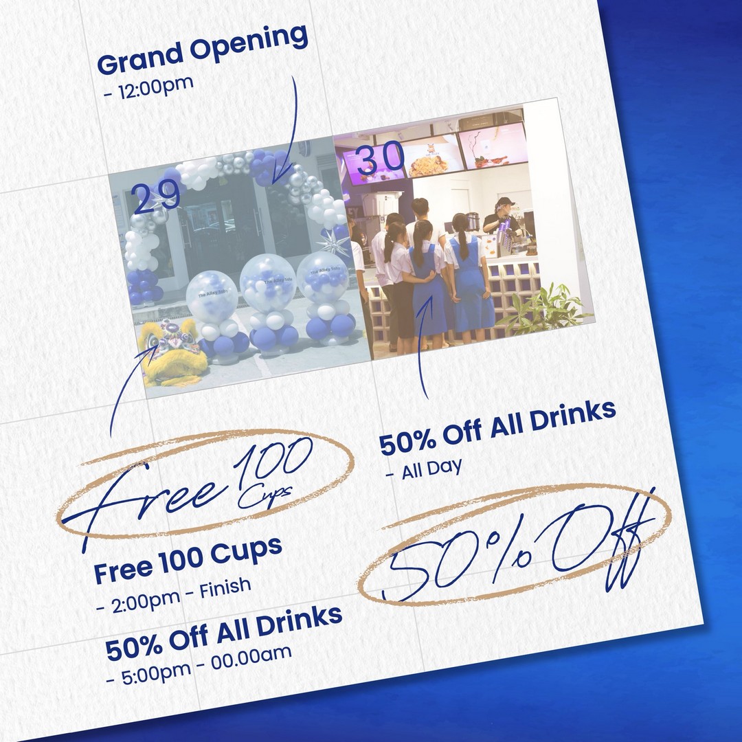 The-Alley-Malaysia-Dessert-Concept-Store-Opening-Promotion-8 29 November–5 December 2025: The Alley Malaysia Dessert Concept Store Opening Promotion at Pavilion Bukit Jalil: Free Drinks, 50% OFF Deals and Opening Week Offers
