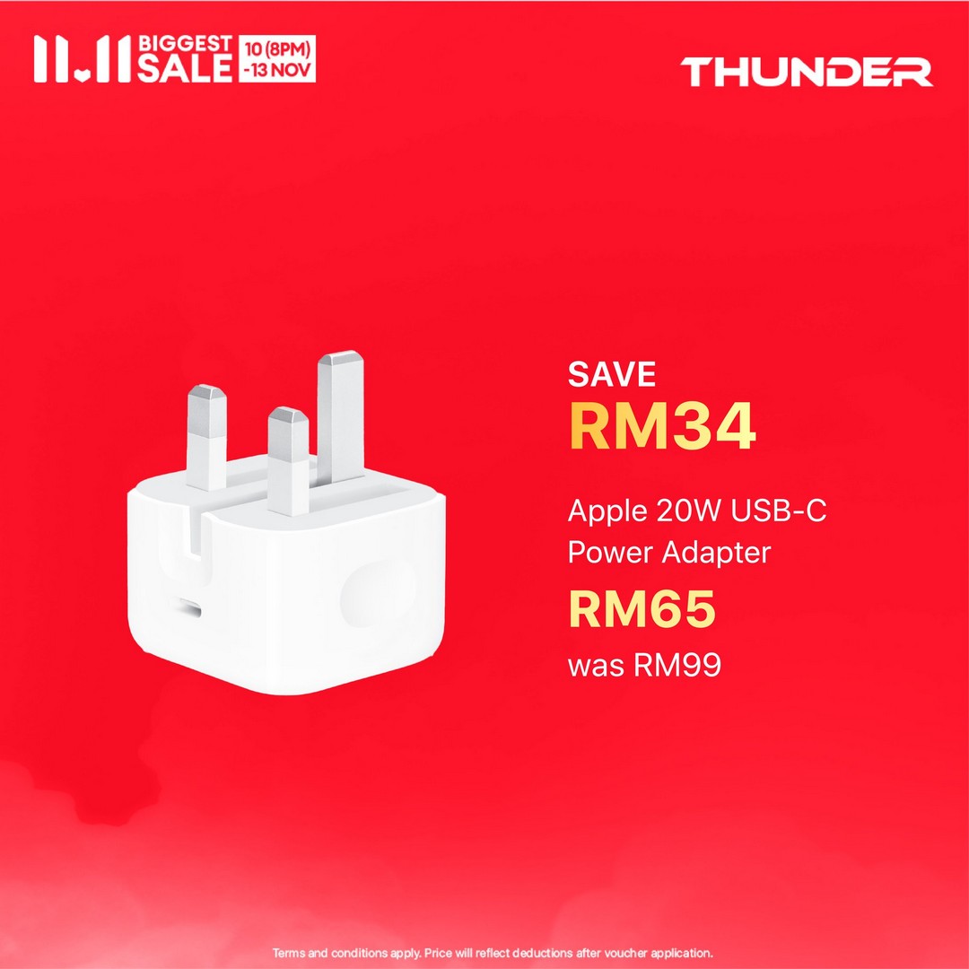 Thunder-Lazada-11.11-Biggest-Sale-13 10–13 November 2025: Thunder Lazada 11.11 Biggest Sale – Enjoy Massive Apple Discounts Up to RM1,624