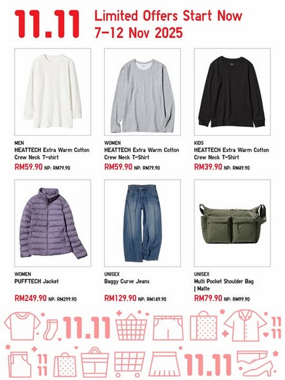 UNIQLO-Malaysia-11.11-Limited-Offers-Sale 7-12 November 2025: UNIQLO Malaysia: 11.11 Limited Offers Sale