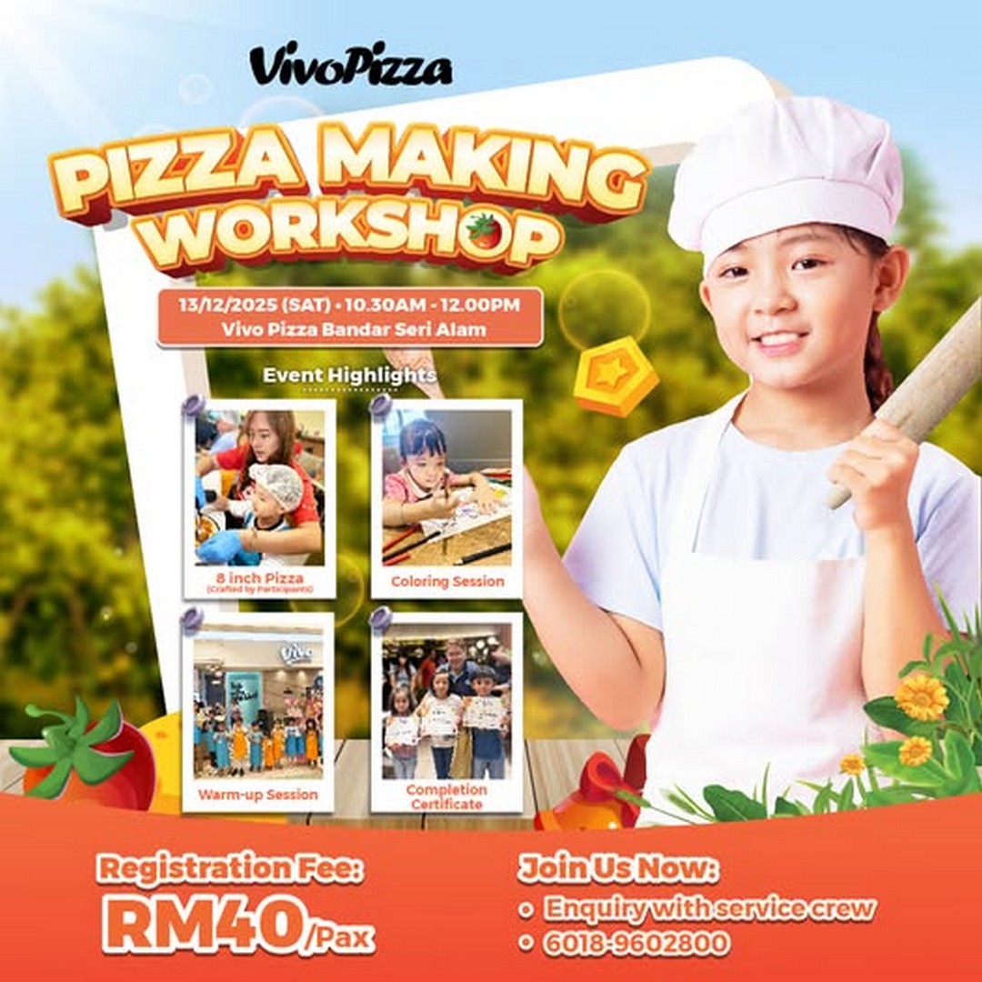 Vivo-Pizza-Bandar-Seri-Alam-Kids-Pizza-Workshop-Experience 13 December 2025: Vivo Pizza Bandar Seri Alam: Kids Pizza Workshop Experience: Promotion Event for Families