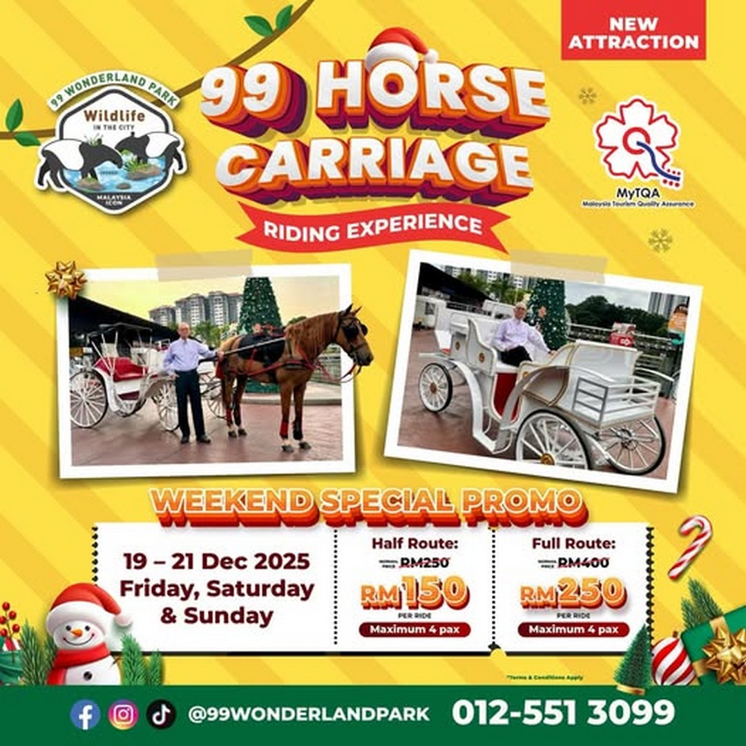 99-Wonderland-Park-Magical-Christmas-Horse-Carriage-Experience 19–21 December 2025: 99 Wonderland Park: Magical Christmas Horse Carriage Experience: Weekend Special Promotion