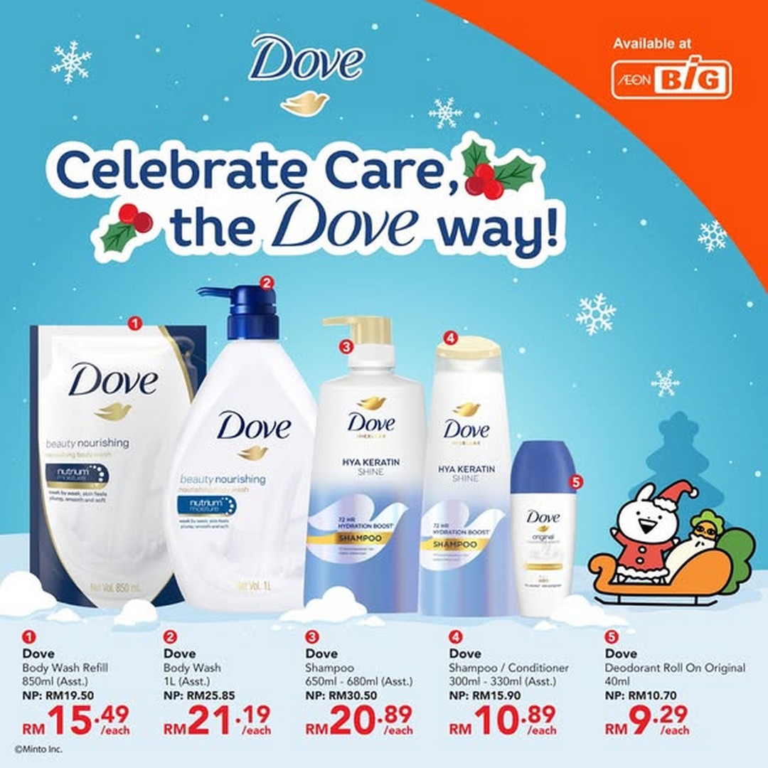 AEON-BiG-Malaysia-Celebrate-Care-with-Dove-1 1-31 December 2025: AEON BiG Malaysia: Celebrate Care with Dove: Free Usagyuuun Hand Towel Promotion