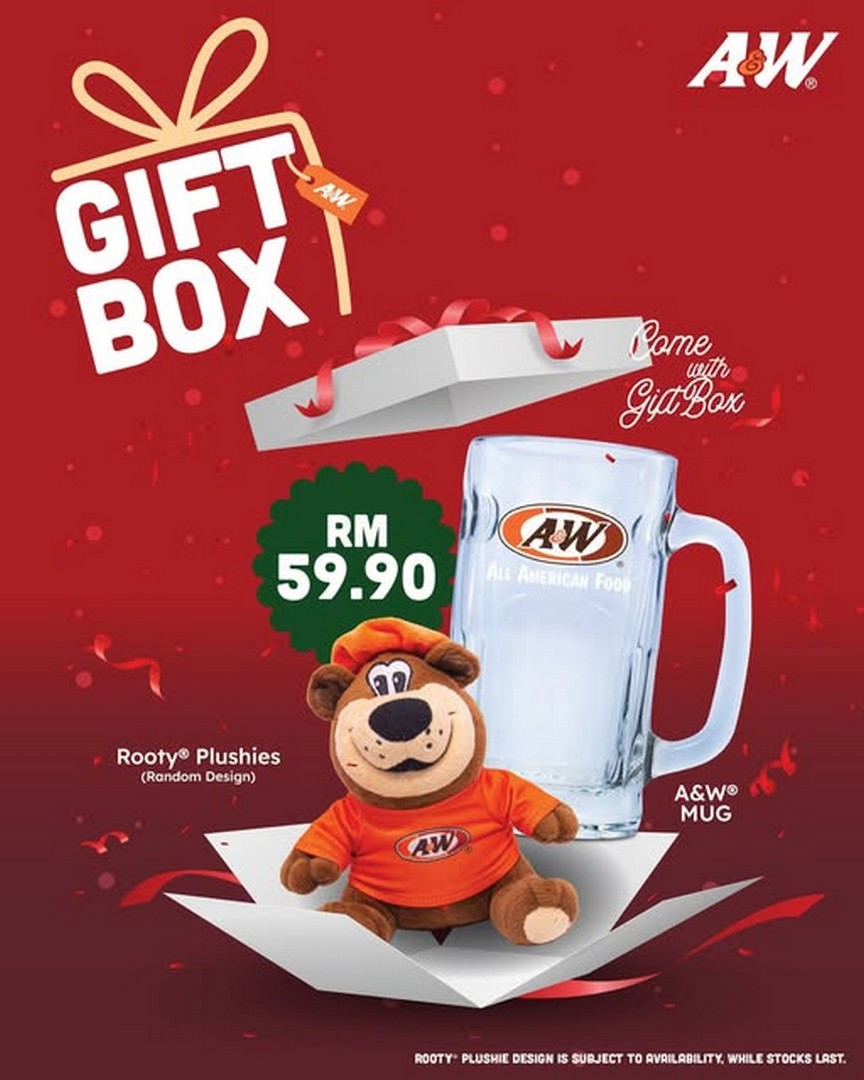 AW-Malaysia-Gift-Box-Promotion-Limited-Edition-Collectible 9 December 2025 onwards: A&W Malaysia Gift Box Promotion, Limited Edition Collectible Bear Gift Box at A&W PJ Drive-In