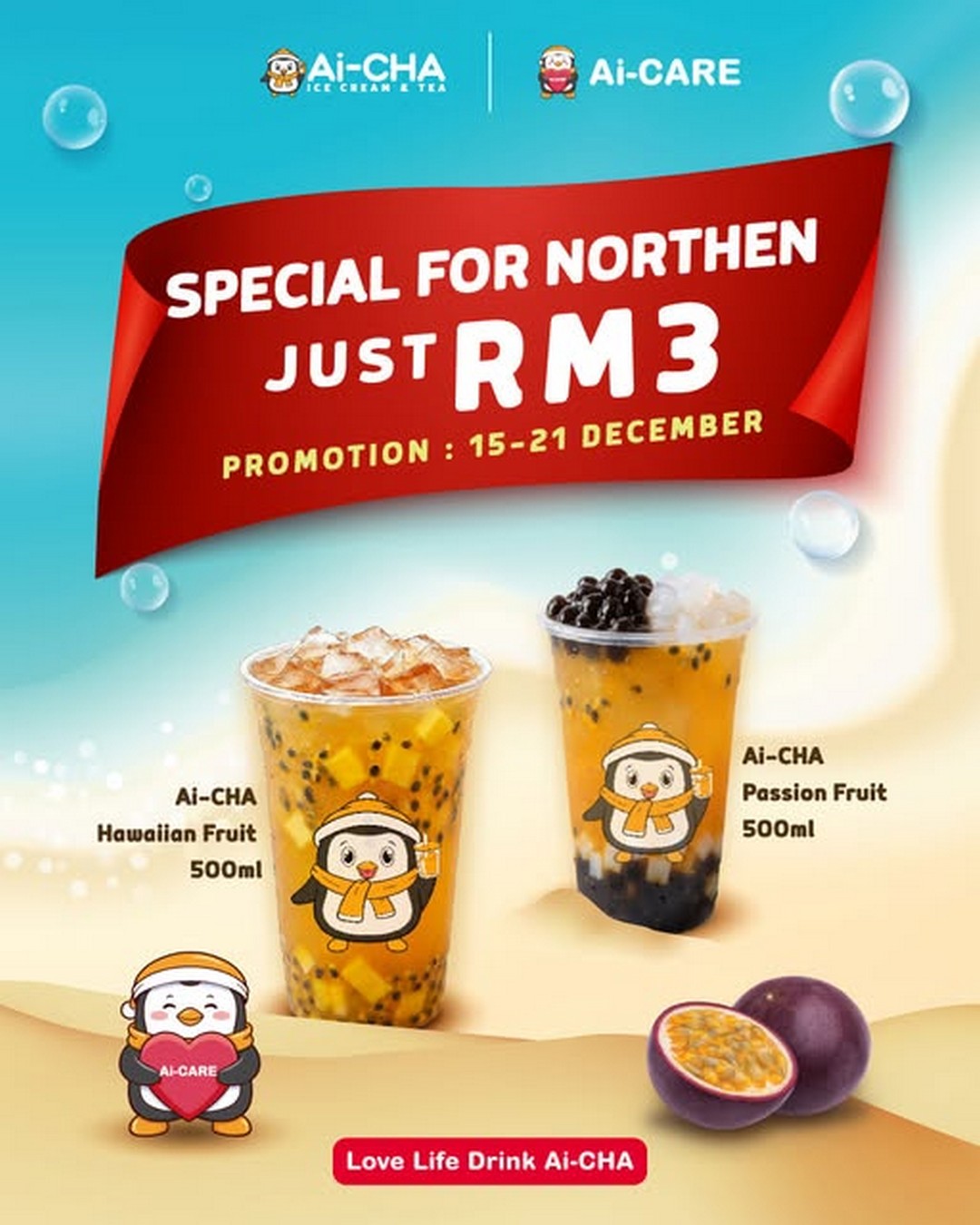 Ai-CHA-Malaysia-Ai-CARE-Special-Promotion 15-21 December 2025: Ai-CHA Malaysia: Ai-CARE Special Promotion – Selected Drinks at RM3 Only