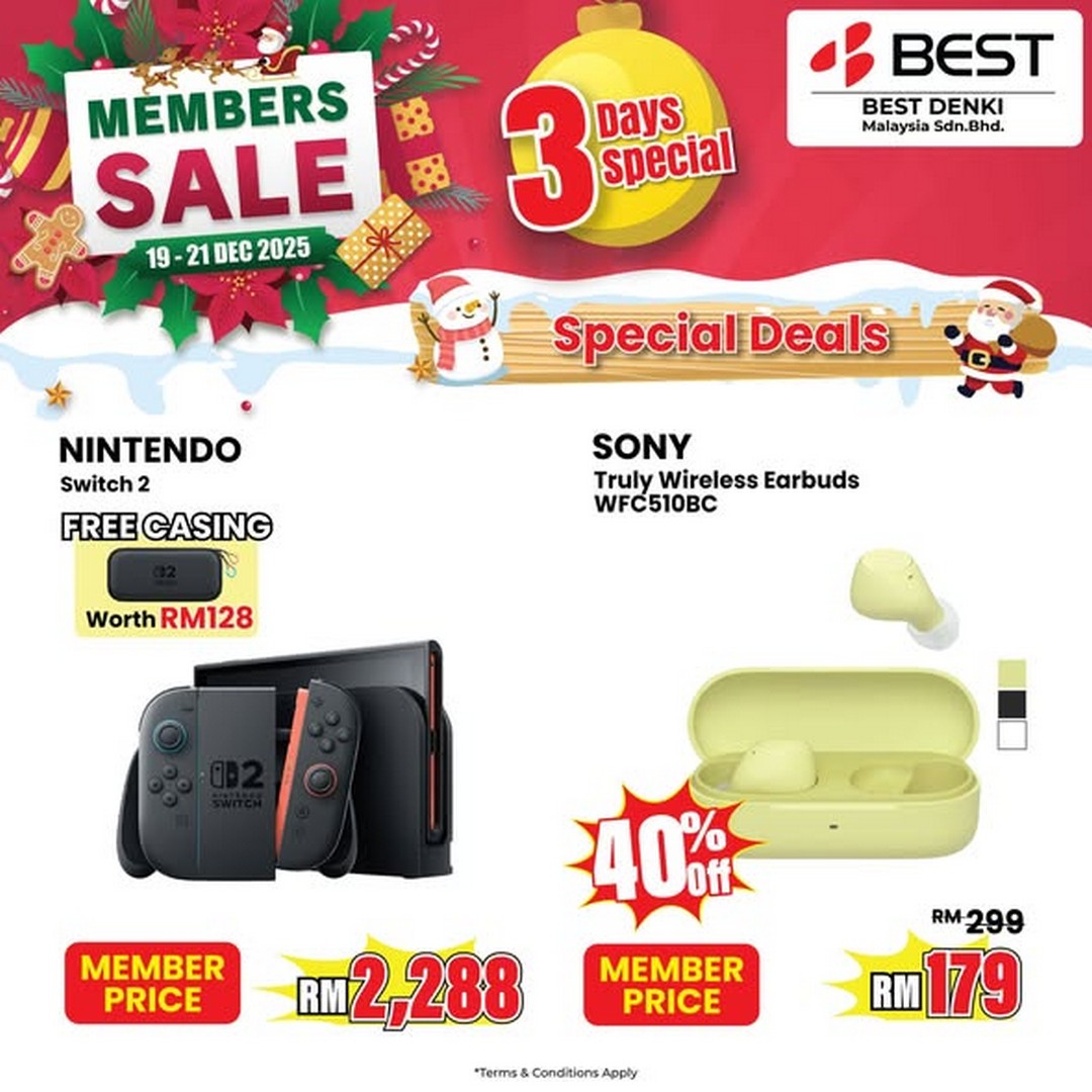 BEST-DENKI-Malaysia-Members-Sale-2 19–21 December 2025: BEST DENKI Malaysia Members Sale: Up to 80% OFF Clearance Promotion with Rebates, Vouchers and Europe Trip Giveaway