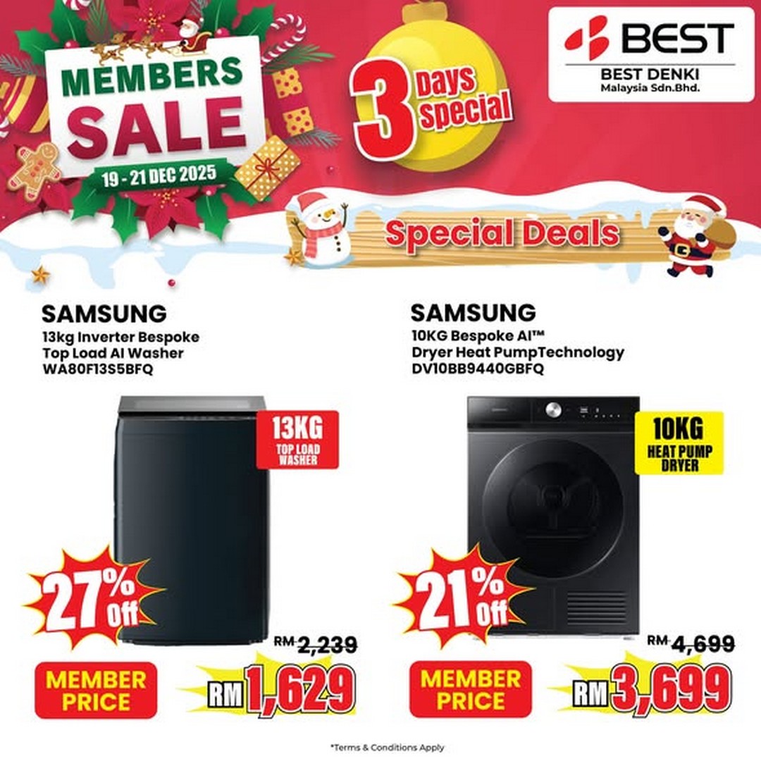 BEST-DENKI-Malaysia-Members-Sale-3 19–21 December 2025: BEST DENKI Malaysia Members Sale: Up to 80% OFF Clearance Promotion with Rebates, Vouchers and Europe Trip Giveaway