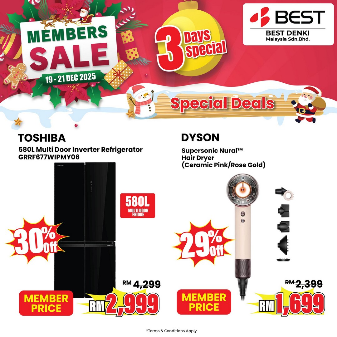 BEST-DENKI-Malaysia-Members-Sale-4 19–21 December 2025: BEST DENKI Malaysia Members Sale: Up to 80% OFF Clearance Promotion with Rebates, Vouchers and Europe Trip Giveaway