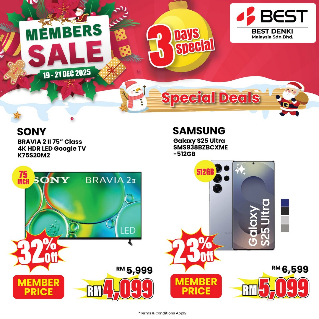 BEST-DENKI-Malaysia-Members-Sale-5 19–21 December 2025: BEST DENKI Malaysia Members Sale: Up to 80% OFF Clearance Promotion with Rebates, Vouchers and Europe Trip Giveaway