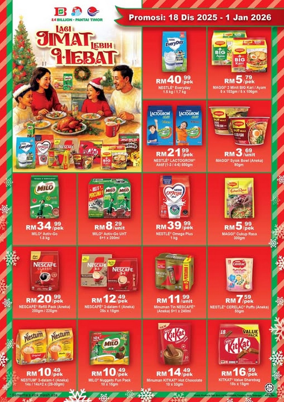 Billion-Malaysia-Festive-Season-Savings-Promotion 18 December 2025 – 1 January 2026: Billion Malaysia: Festive Season Savings Promotion – Family Favourite Products at Great Prices