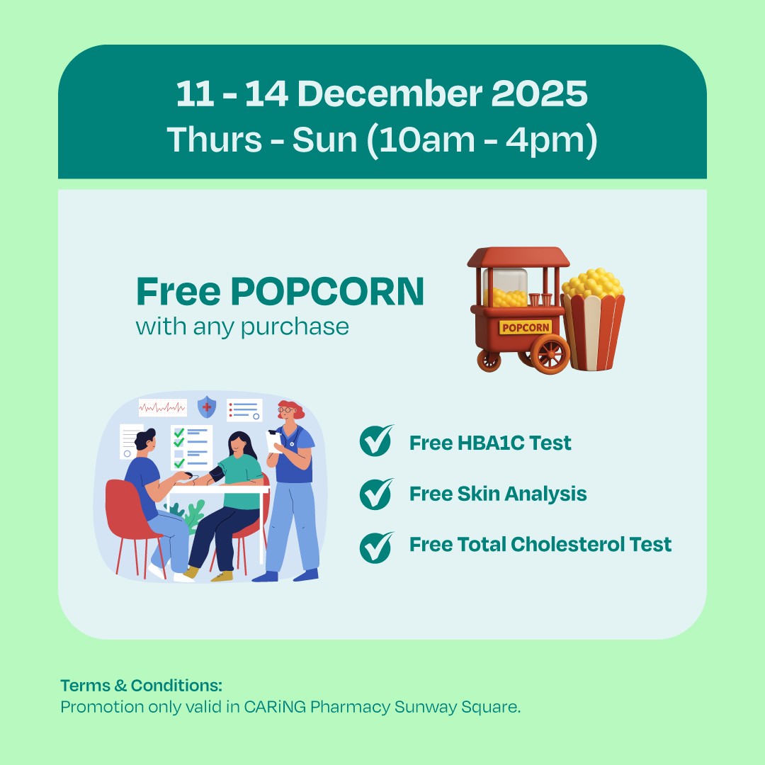 CARiNG-Pharmacy-Sunway-Square-Outlet-Opening-6 11 December 2025-31 January 2026: CARiNG Pharmacy Sunway Square Outlet Opening: Grand Promotion with Exclusive Rewards and Free Health Checks