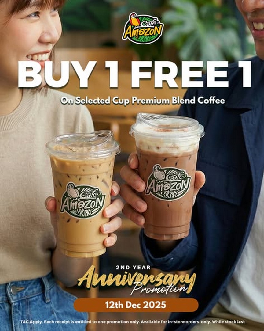 Cafe-Amazon-Malaysia-2nd-Anniversary-Celebration-Giveaway-2 11–12 December 2025: Café Amazon Malaysia: 2nd Anniversary Celebration Giveaway & Buy 1 Free 1 Promotion