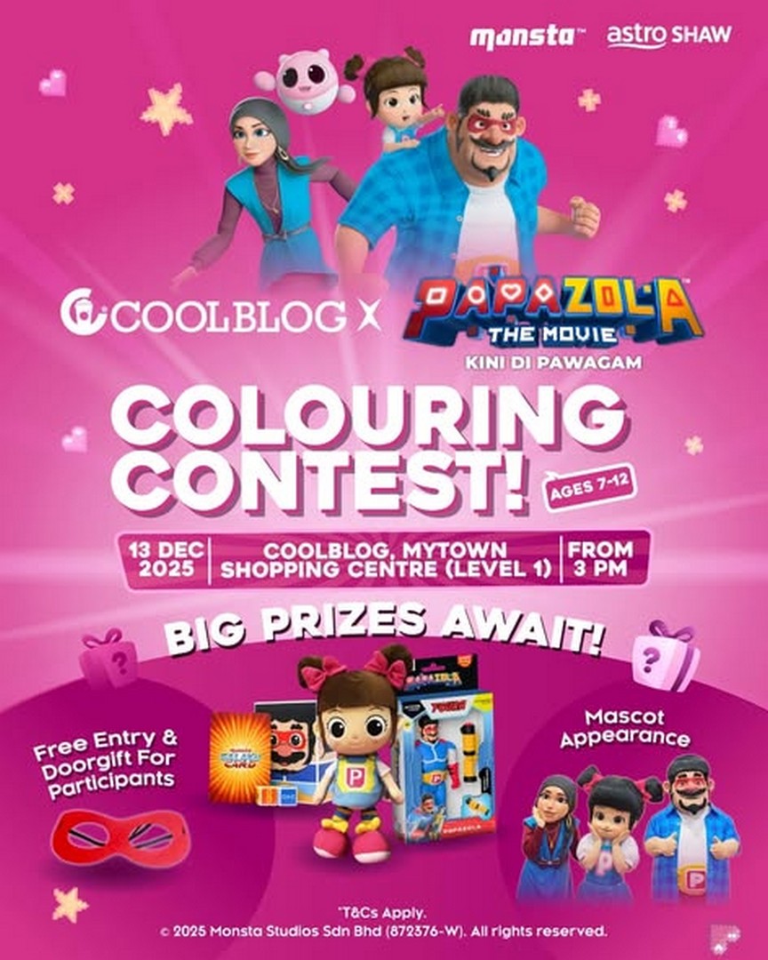 Coolblog-Malaysia-Colouring-Contest-with-Papa-Zola 13 December 2025: Coolblog Malaysia Colouring Contest with Papa Zola: Kids Colouring Contest Event at MyTOWN Shopping Centre