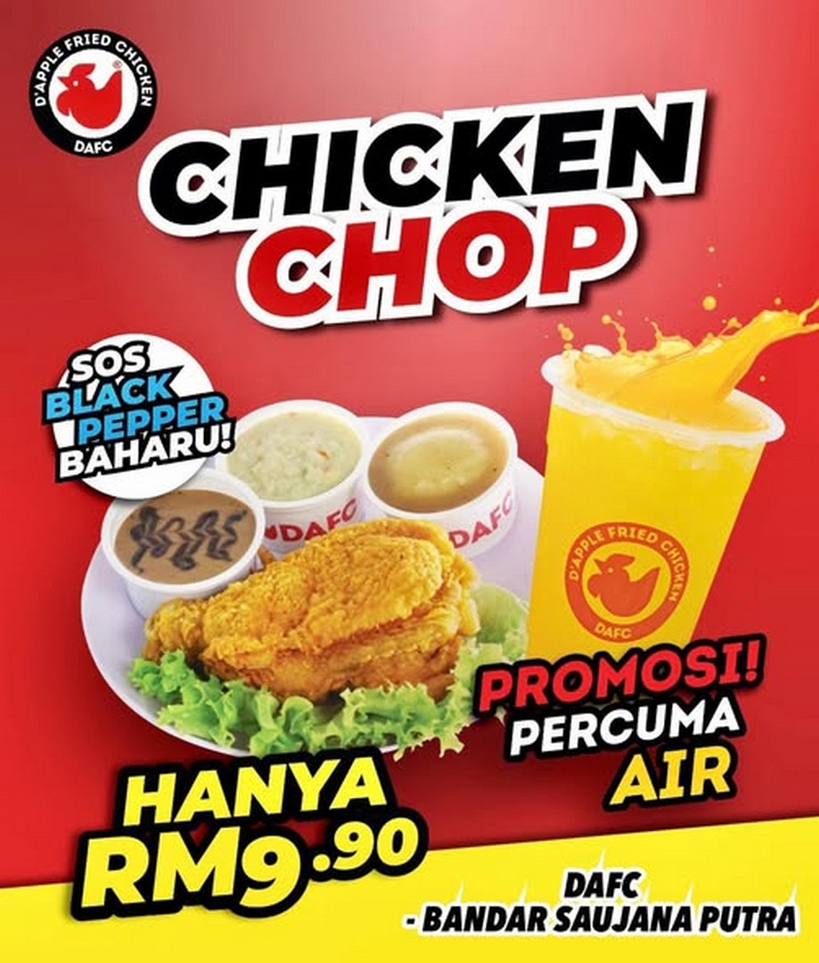 DApple-Fried-Chicken-Black-Pepper-Chicken-Chop-Promotion 7-14 December 2025: D'Apple Fried Chicken: Black Pepper Chicken Chop Promotion