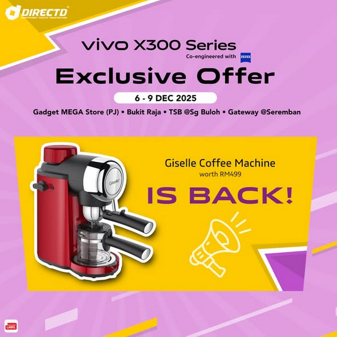 DirectD-Malaysia-vivo-X300-Series-Exclusive-Sale 6-9 December 2025: DirectD Malaysia: vivo X300 Series Exclusive Sale with Free Giselle Coffee Machine & Gifts