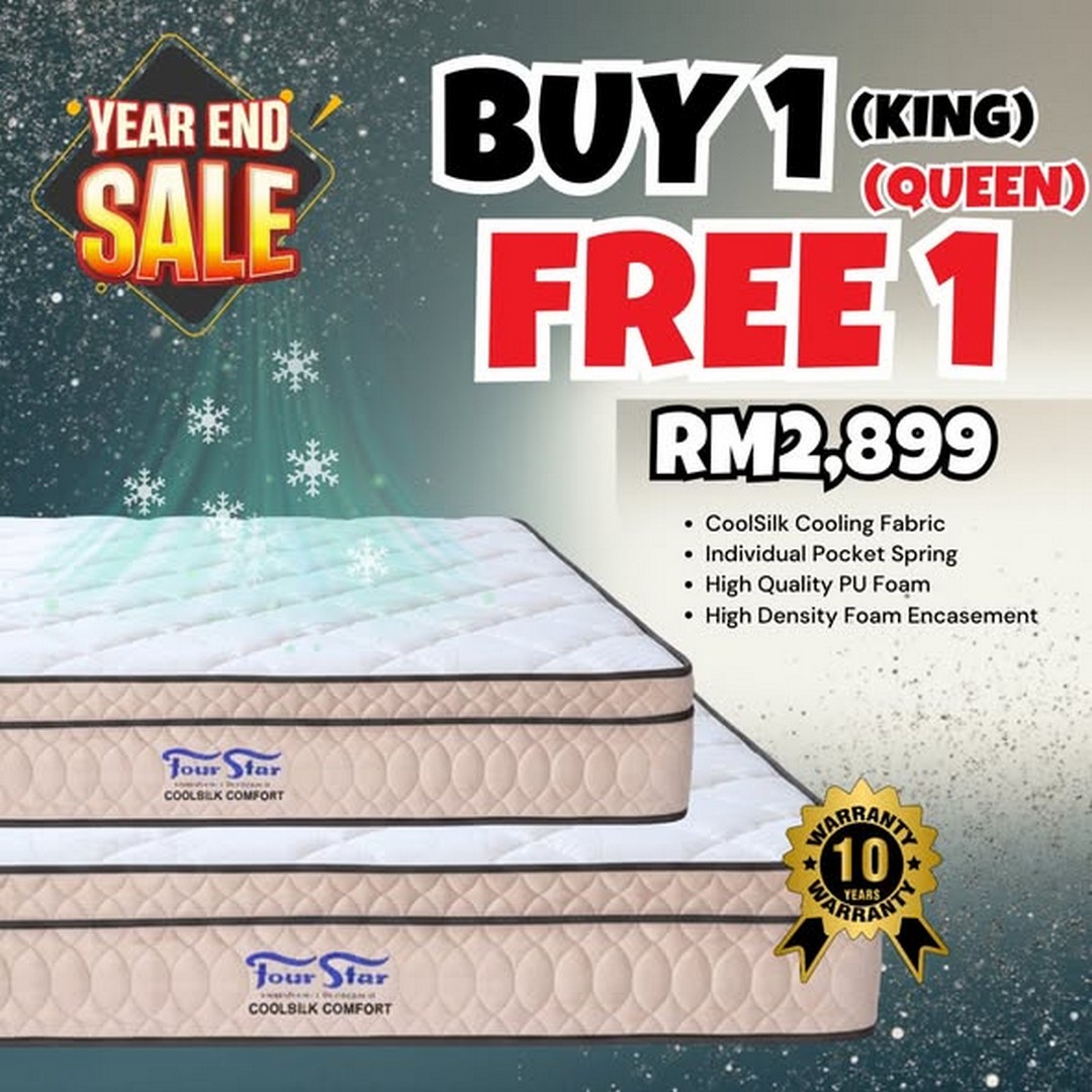 Four-Star-Malaysia-Year-End-Sale-3 1-7 December 2025: Four Star Malaysia: Year-End Sale with Buy 1 Free 1 Mattress & Exclusive Deals