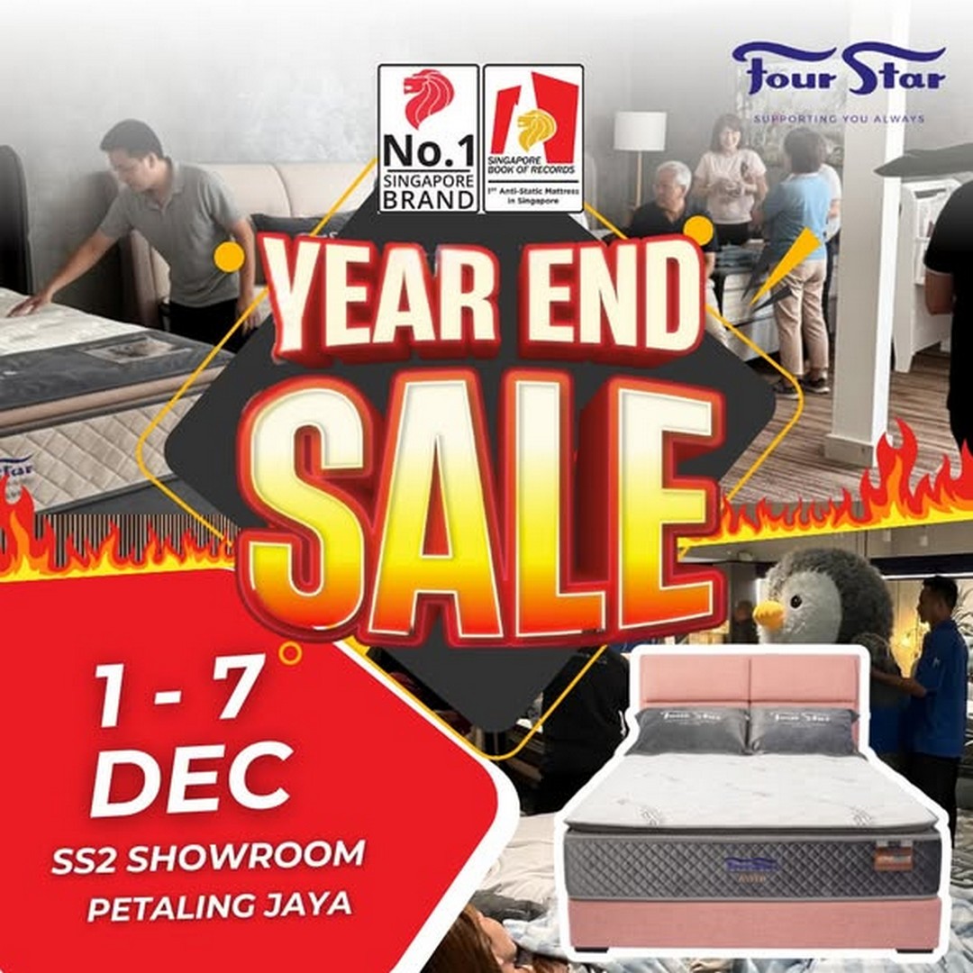 Four-Star-Malaysia-Year-End-Sale 1-7 December 2025: Four Star Malaysia: Year-End Sale with Buy 1 Free 1 Mattress & Exclusive Deals