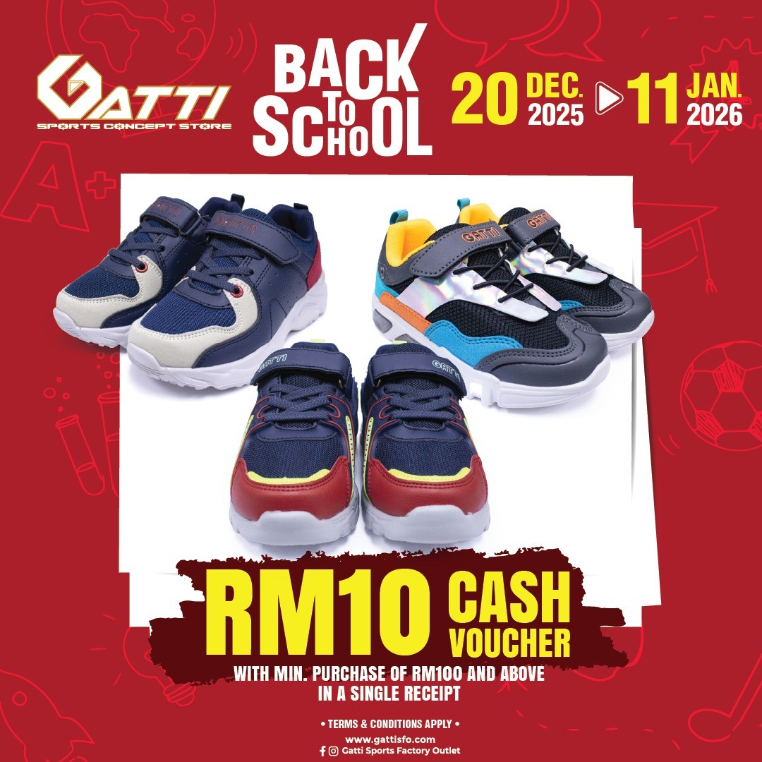Gatti-Sports-Factory-Outlet-Back-to-School-Promotion-10 20 December 2025-11 January 2026: Gatti Sports Factory Outlet: Back to School Promotion with Big Rebates