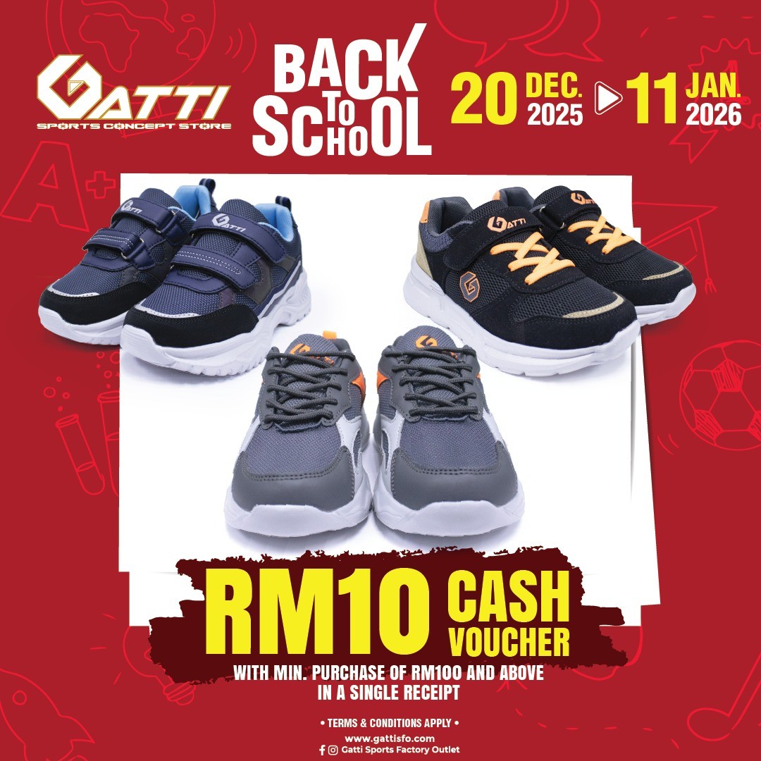 Gatti-Sports-Factory-Outlet-Back-to-School-Promotion-12 20 December 2025-11 January 2026: Gatti Sports Factory Outlet: Back to School Promotion with Big Rebates