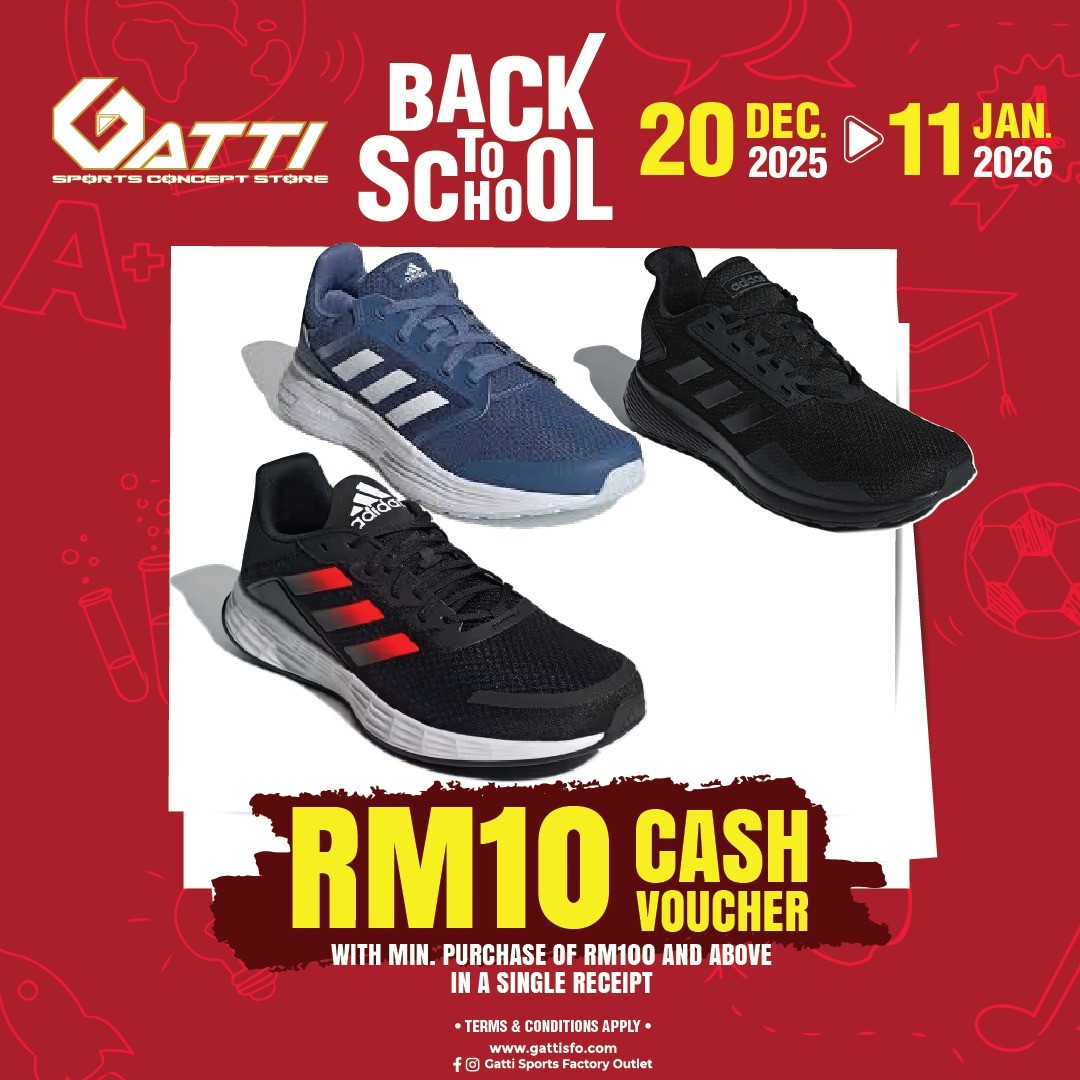 Gatti-Sports-Factory-Outlet-Back-to-School-Promotion-14 20 December 2025-11 January 2026: Gatti Sports Factory Outlet: Back to School Promotion with Big Rebates