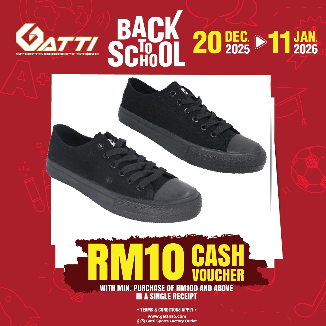 Gatti-Sports-Factory-Outlet-Back-to-School-Promotion-17 20 December 2025-11 January 2026: Gatti Sports Factory Outlet: Back to School Promotion with Big Rebates