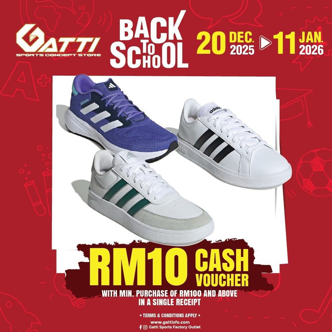 Gatti-Sports-Factory-Outlet-Back-to-School-Promotion-18 20 December 2025-11 January 2026: Gatti Sports Factory Outlet: Back to School Promotion with Big Rebates