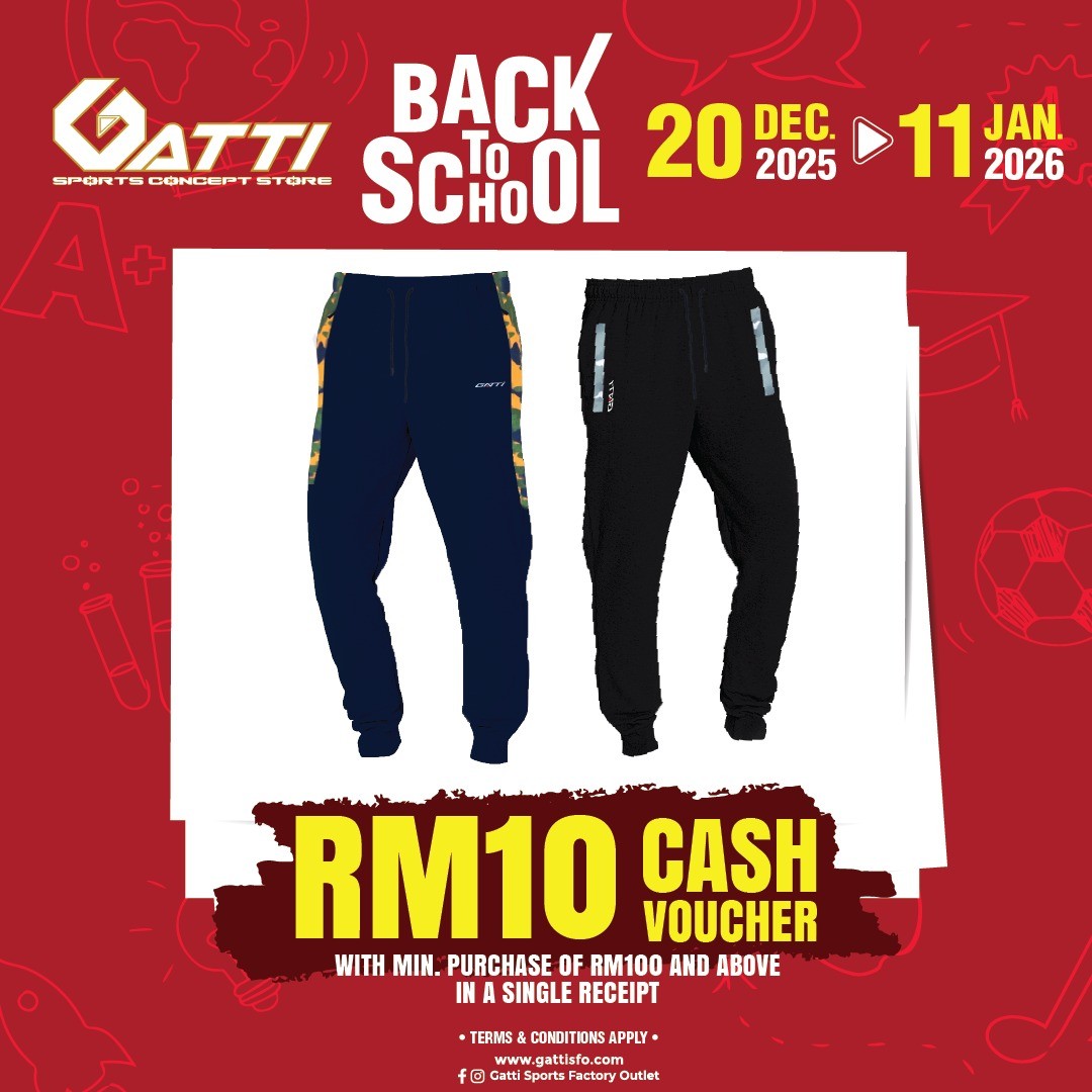 Gatti-Sports-Factory-Outlet-Back-to-School-Promotion-19 20 December 2025-11 January 2026: Gatti Sports Factory Outlet: Back to School Promotion with Big Rebates
