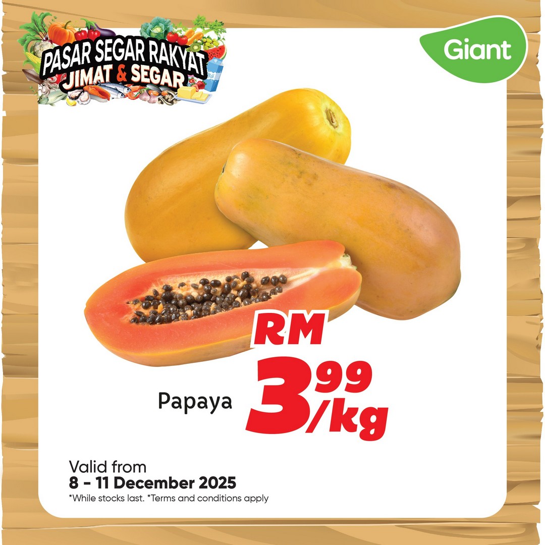 Giant-Malaysia-Fresh-Affordable-Daily-Essentials-Promotion-4 8-11 December 2025: Giant Malaysia: Fresh & Affordable Daily Essentials Promotion – Chicken Ribs, Flower Crab & Vegetables Sale