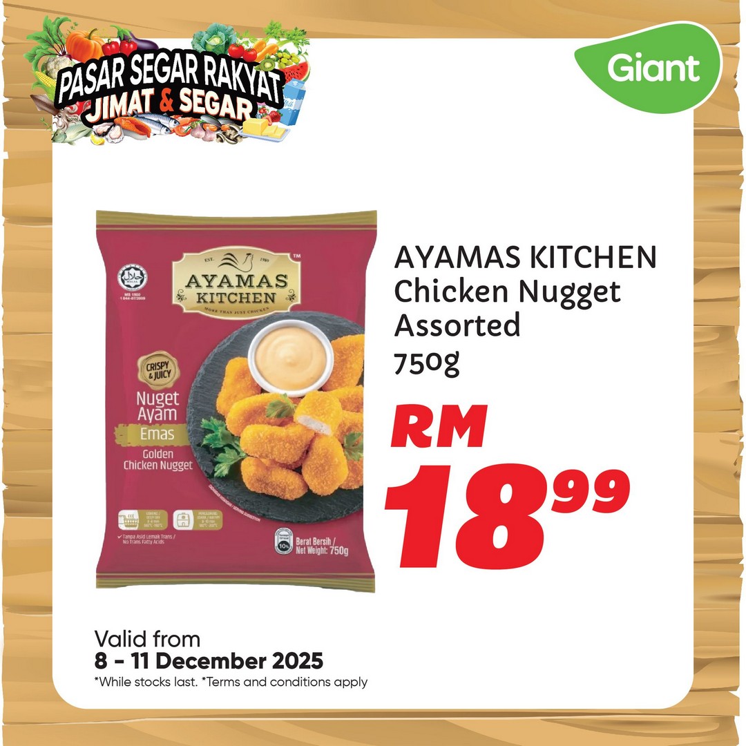 Giant-Malaysia-Fresh-Affordable-Daily-Essentials-Promotion-6 8-11 December 2025: Giant Malaysia: Fresh & Affordable Daily Essentials Promotion – Chicken Ribs, Flower Crab & Vegetables Sale