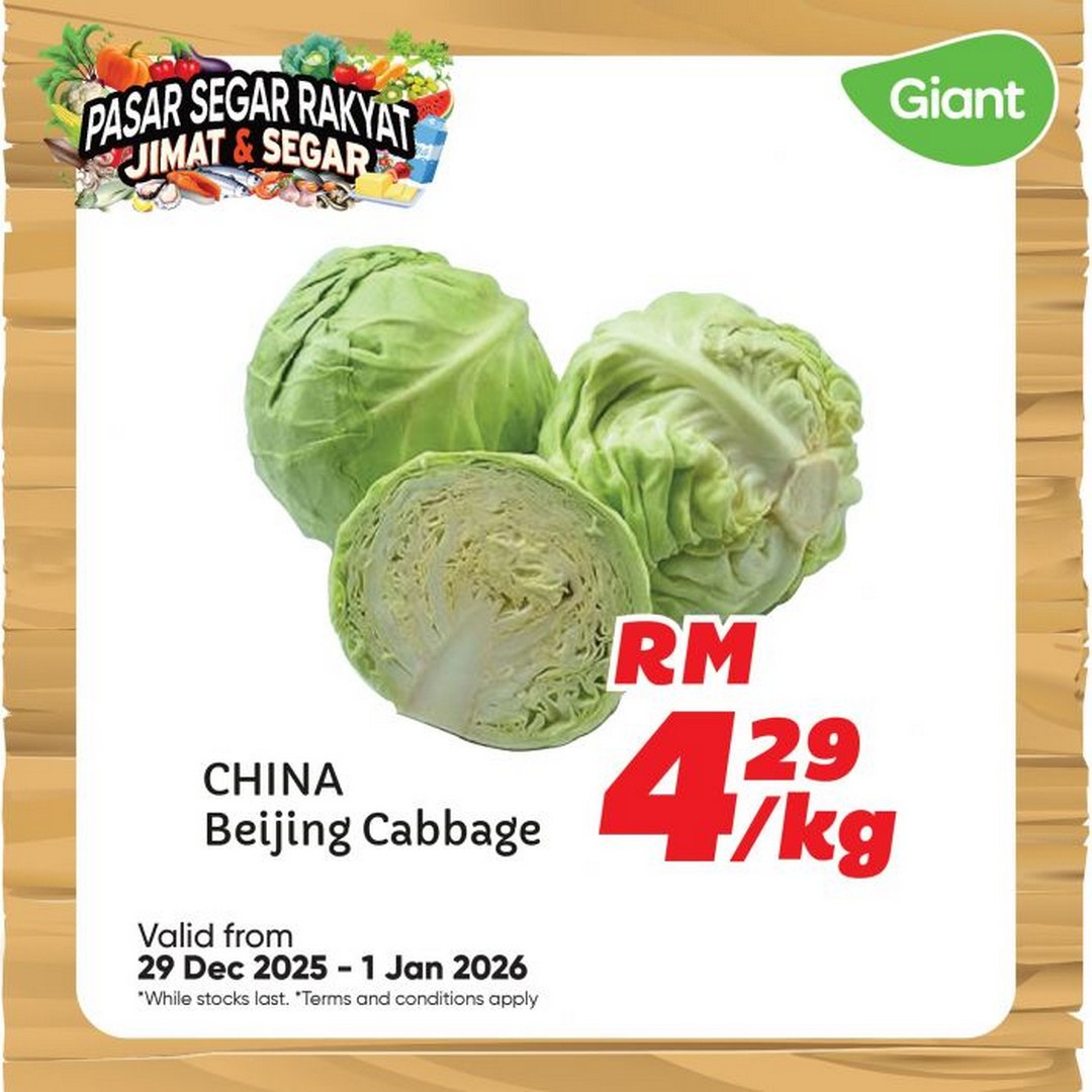 Giant-Malaysia-Pasar-Segar-Rakyat-Promotion-4 29 December 2025-1 January 2026: Giant Malaysia: Pasar Segar Rakyat Promotion: Fresh Essentials & New Year Deals