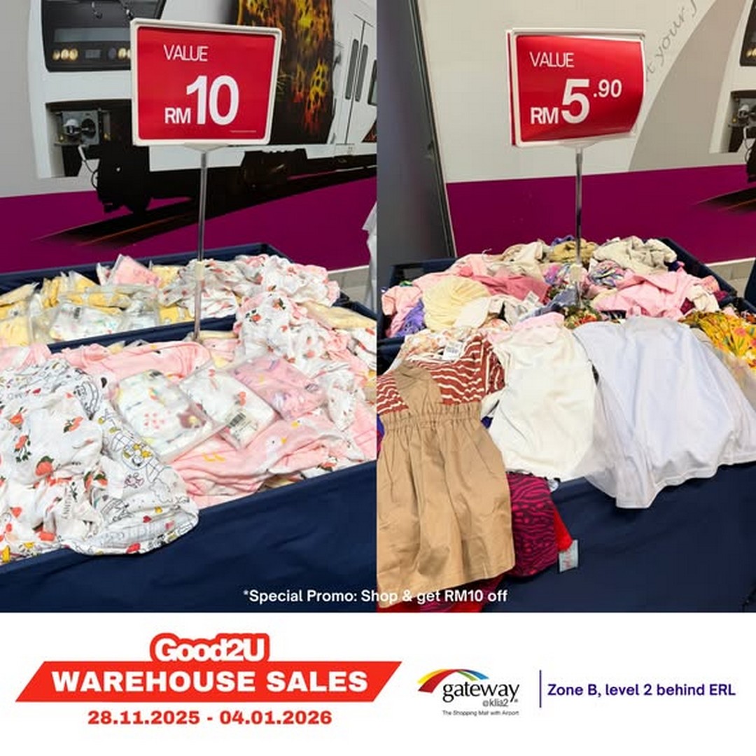 Good2U-Warehouse-Sale-1 28 November 2025-4 January 2026: Good2U Warehouse Sale: Massive Discounts on Fashion, Kidswear & Essentials at Gateway@KLIA2
