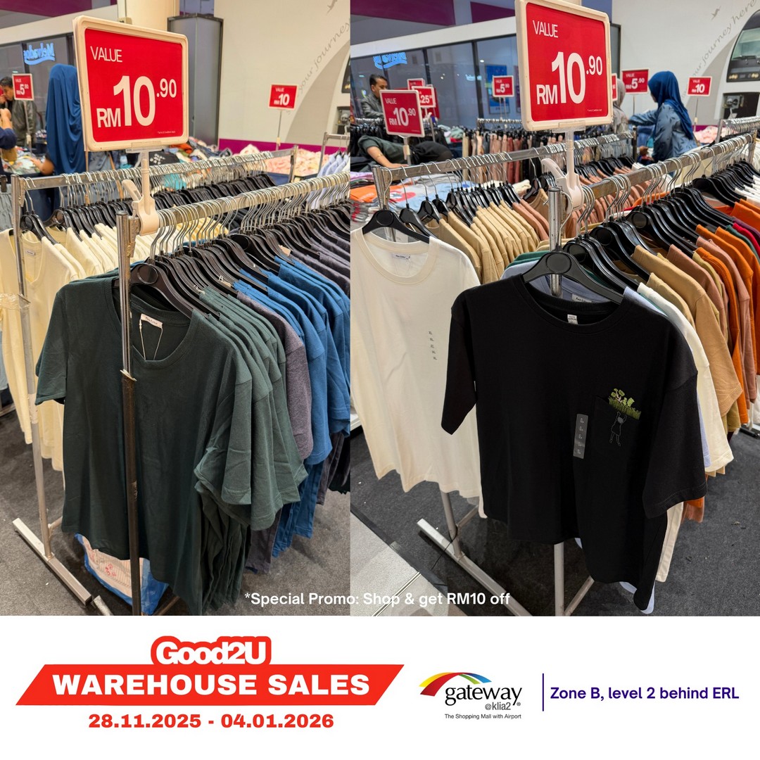 Good2U-Warehouse-Sale-10 28 November 2025-4 January 2026: Good2U Warehouse Sale: Massive Discounts on Fashion, Kidswear & Essentials at Gateway@KLIA2