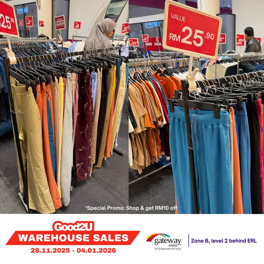 Good2U-Warehouse-Sale-11 28 November 2025-4 January 2026: Good2U Warehouse Sale: Massive Discounts on Fashion, Kidswear & Essentials at Gateway@KLIA2