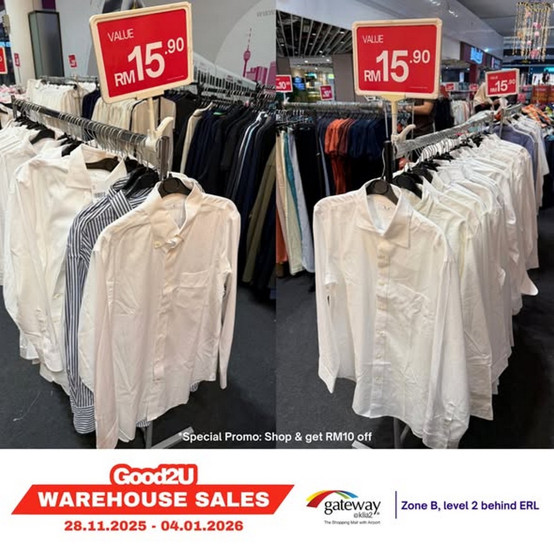 Good2U-Warehouse-Sale-3 28 November 2025-4 January 2026: Good2U Warehouse Sale: Massive Discounts on Fashion, Kidswear & Essentials at Gateway@KLIA2
