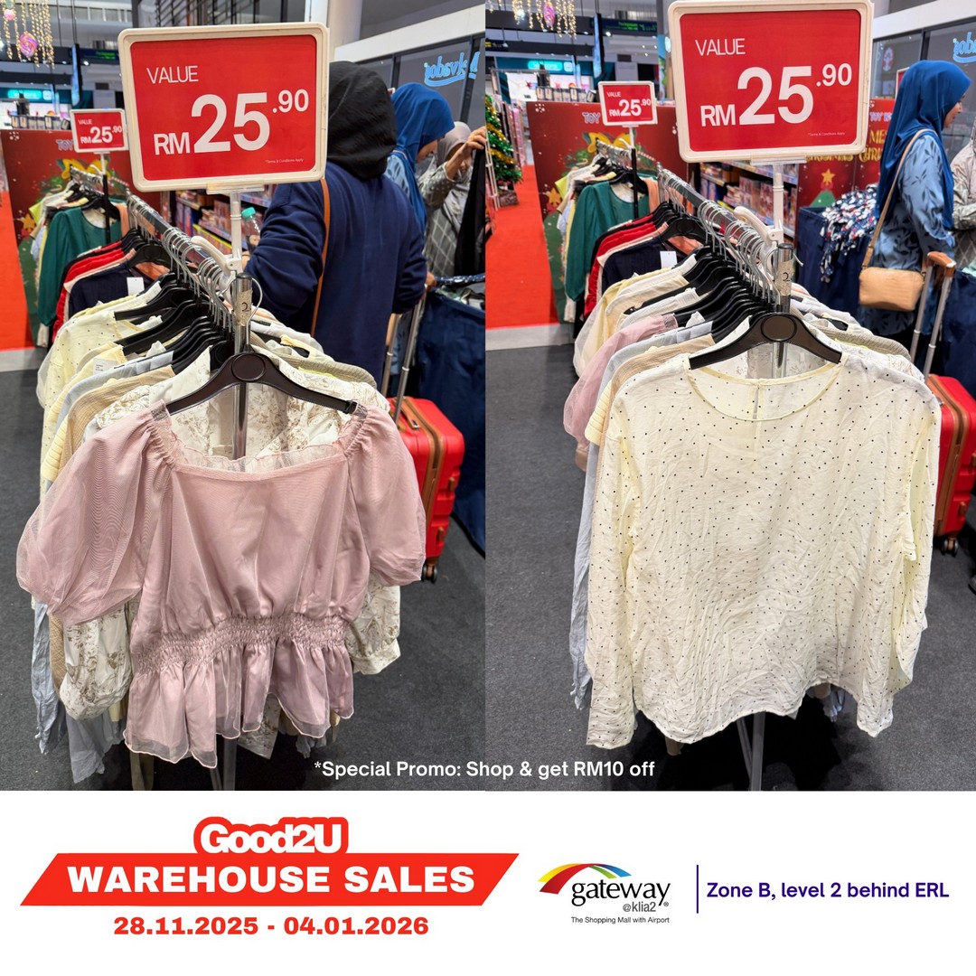 Good2U-Warehouse-Sale-5 28 November 2025-4 January 2026: Good2U Warehouse Sale: Massive Discounts on Fashion, Kidswear & Essentials at Gateway@KLIA2