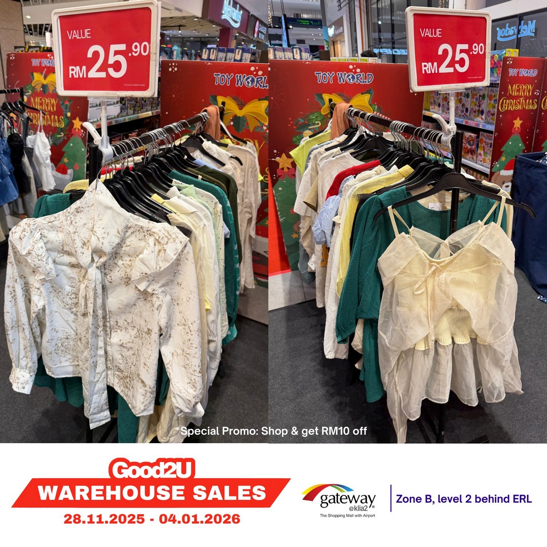 Good2U-Warehouse-Sale-8 28 November 2025-4 January 2026: Good2U Warehouse Sale: Massive Discounts on Fashion, Kidswear & Essentials at Gateway@KLIA2
