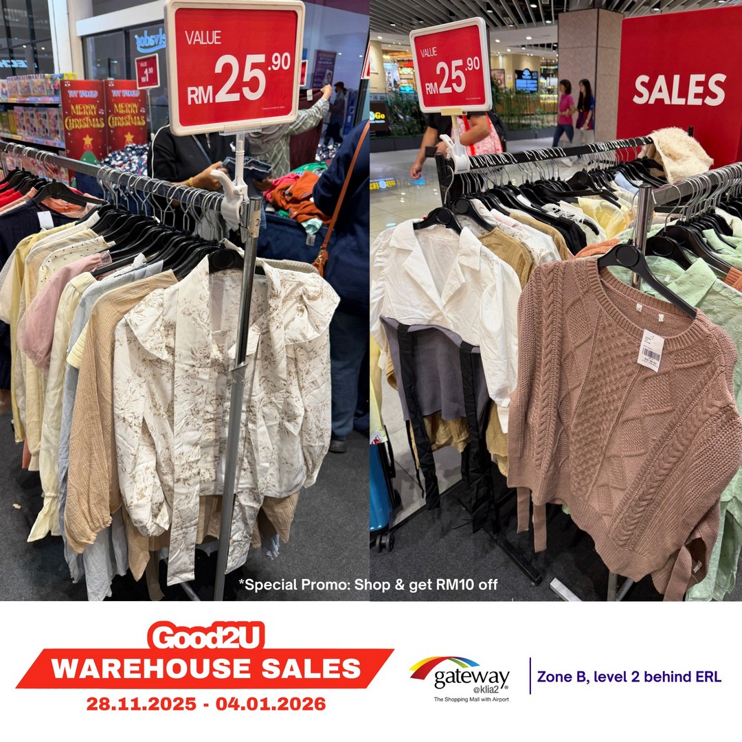 Good2U-Warehouse-Sale-9 28 November 2025-4 January 2026: Good2U Warehouse Sale: Massive Discounts on Fashion, Kidswear & Essentials at Gateway@KLIA2